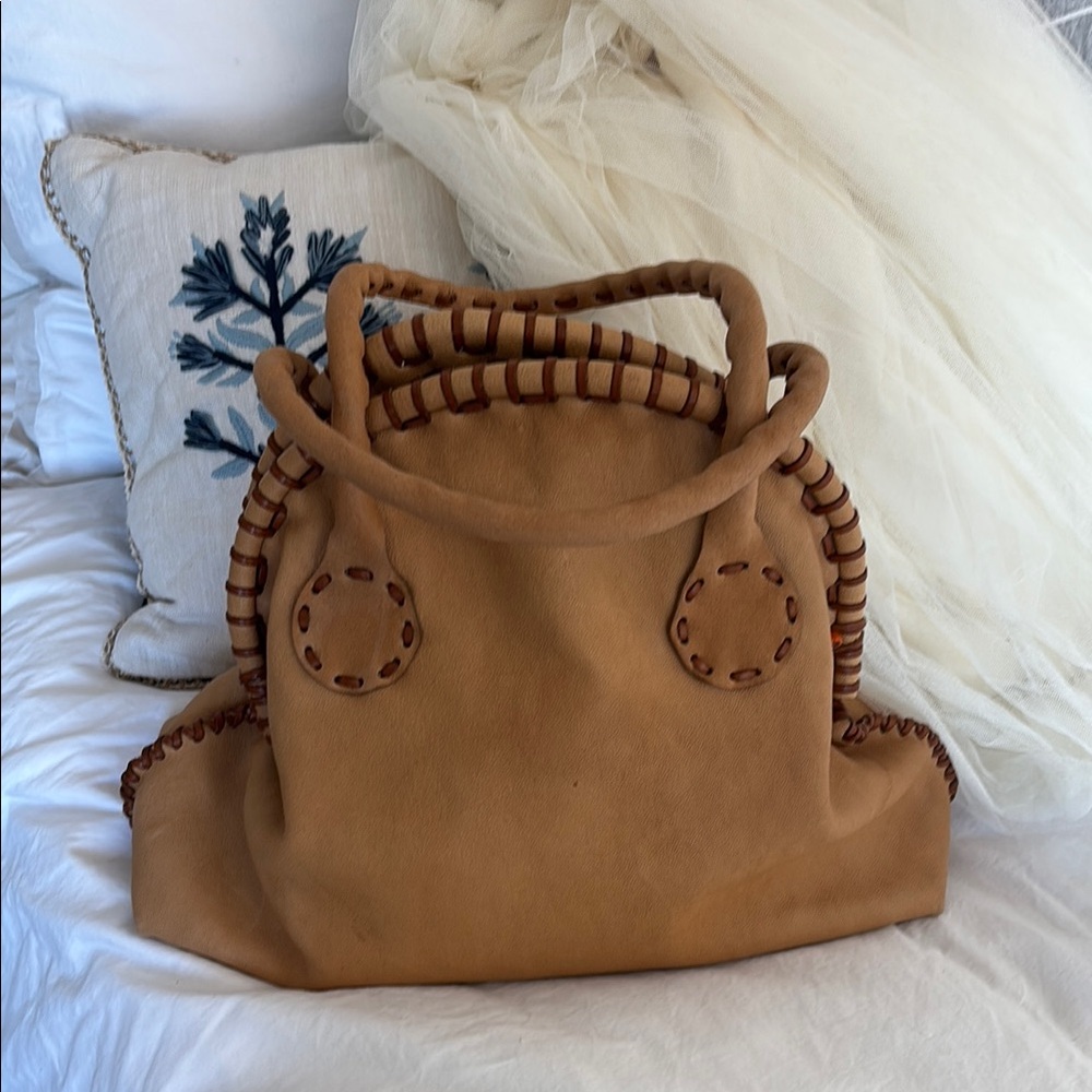 Vintage Henry Cuir!  Tan Handcrafted Women's Bag